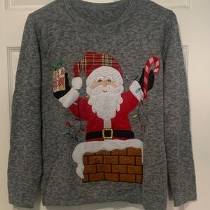 Gray Santa Claus Sweater